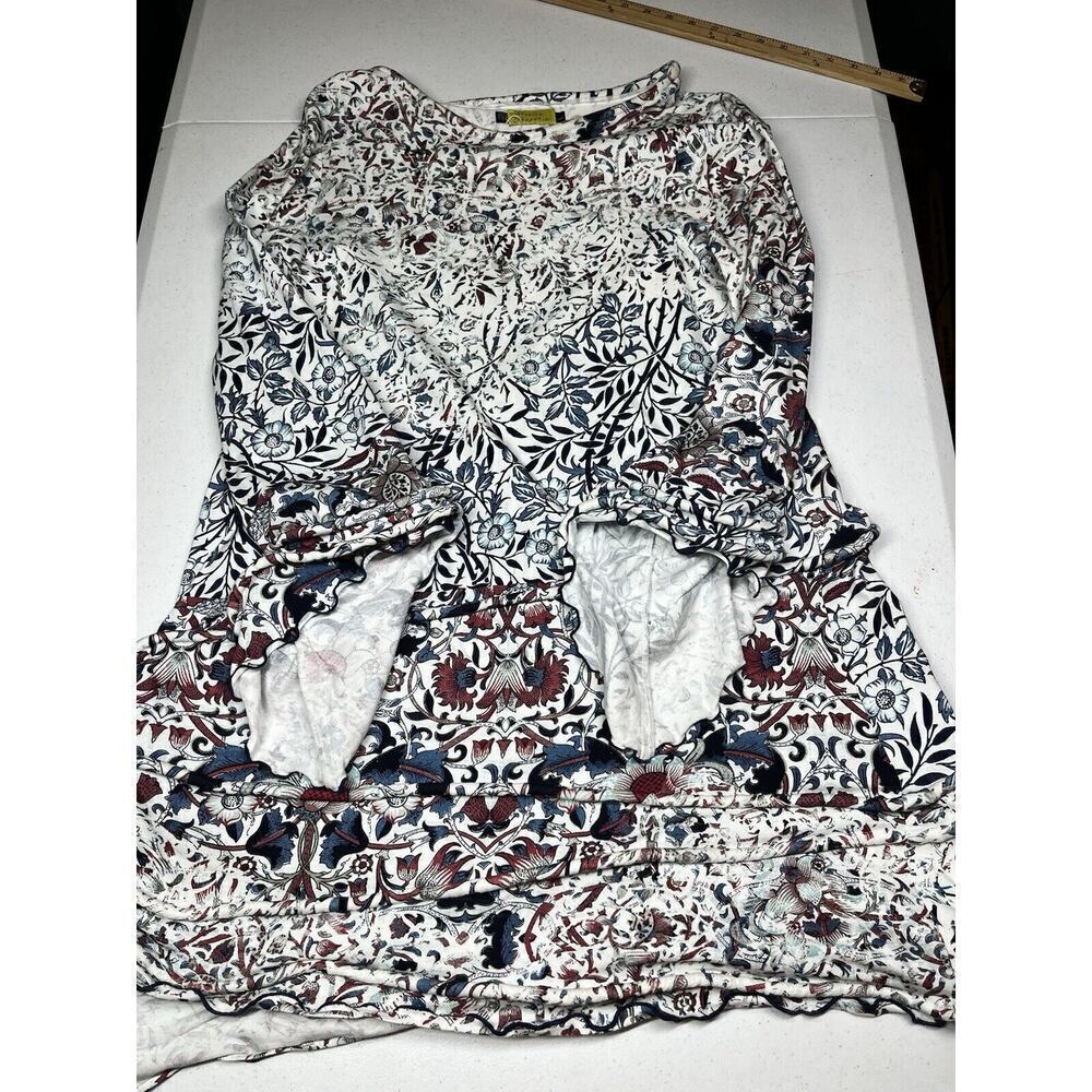 Giselle Shepatin Boho Artsy Form 3/4 Sleeve Bell Sleeve Form Shift Large